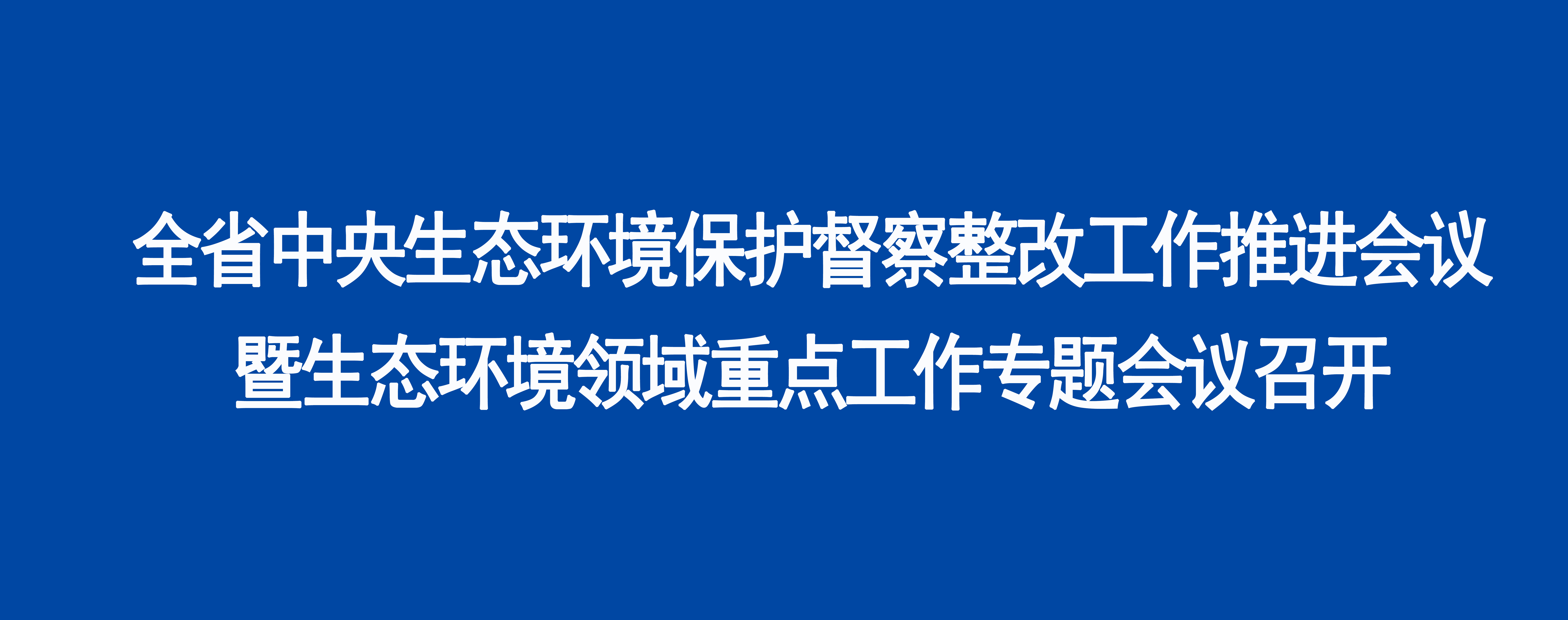 全省中央生态环境保护督察整改工作推进会议暨生态环境领域重点工作专题会议召开